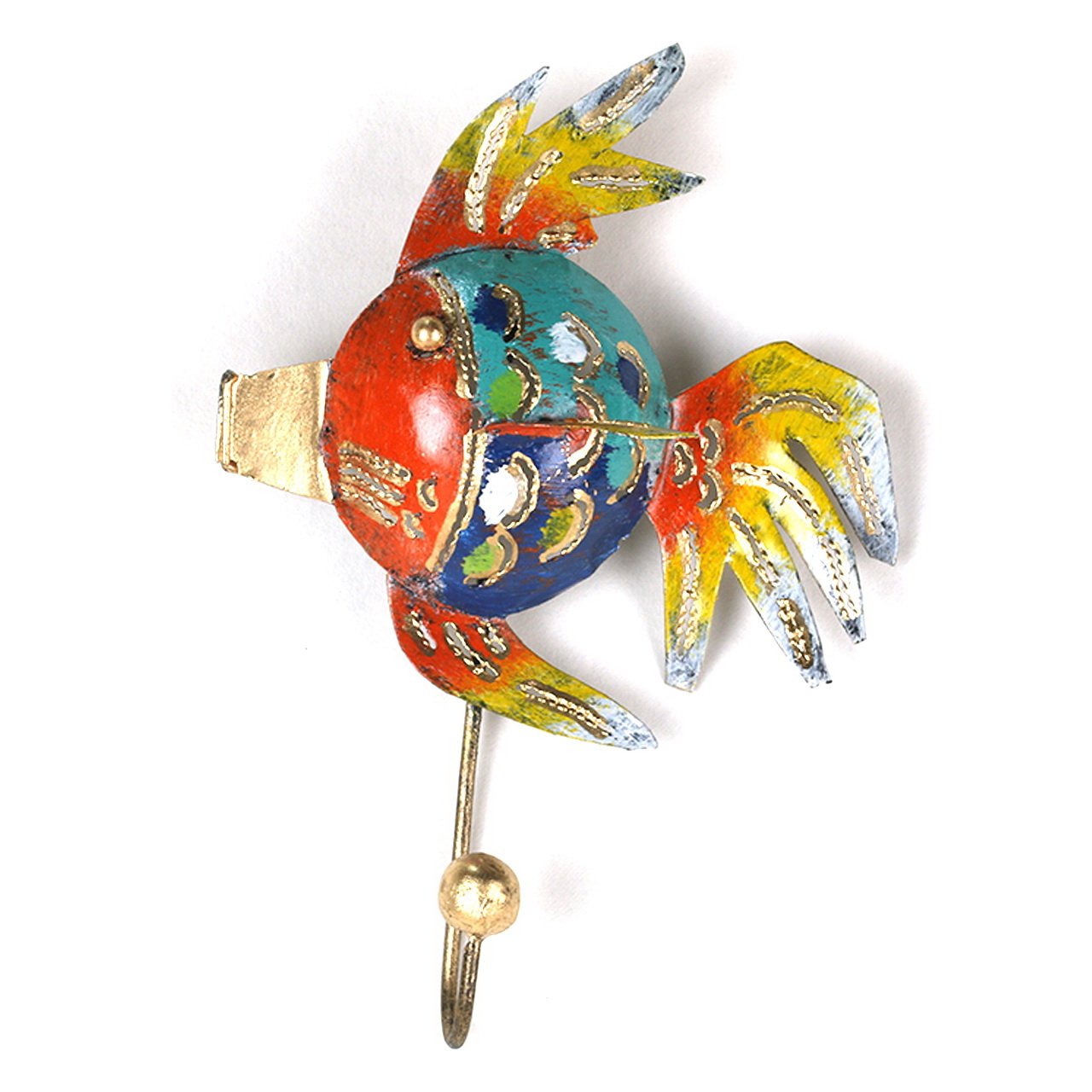 ART-CRTAFT Kleiderhaken aus Metall Motiv Fisch-01