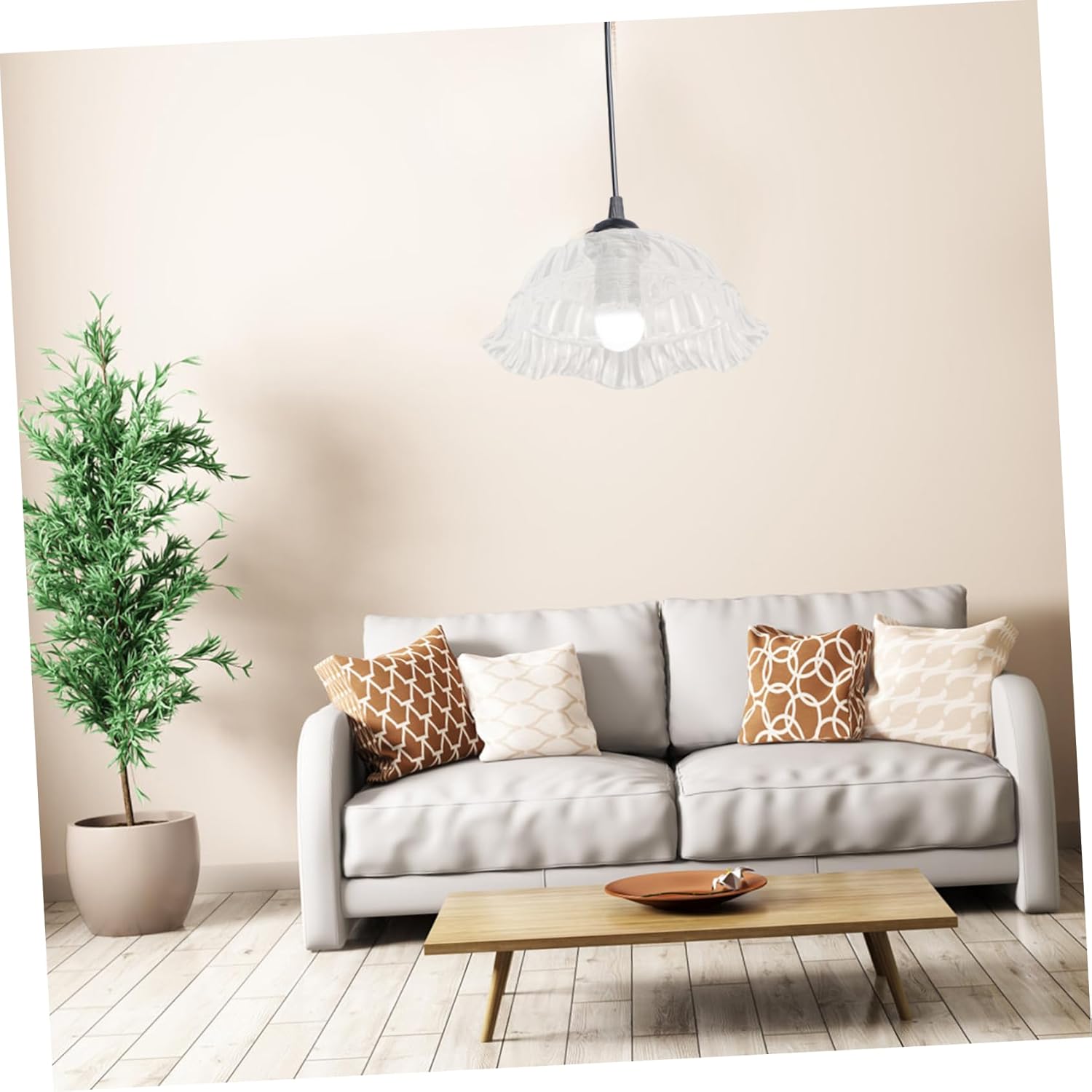 Ceiling Light Cover Tulip Shape Replacement Glass Lampshade Modern and Simple for Home and Office