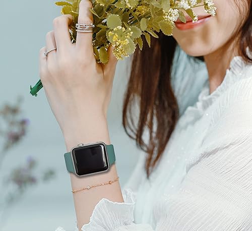 Miniatura 6 de Correa deportiva compatible con correas de Apple Watch de 1.496 in 1.575 in 1.614 in 1.654 in 1.732 in 1.772 in 1.929 in, correa de repuesto de