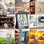 AyayaBoss 3-Pack Mini Thermomètre de chambre Hygromètre intérieur Humiditémètre, moniteur numérique de température et d'humidité pour la maison, les animaux domestiques, les plantes - Batterie incluse