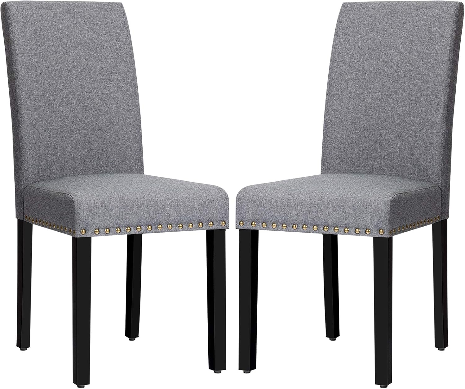GiantexUK Dining Chairs Set of 2, Upholstered Linen Fabric Kitchen