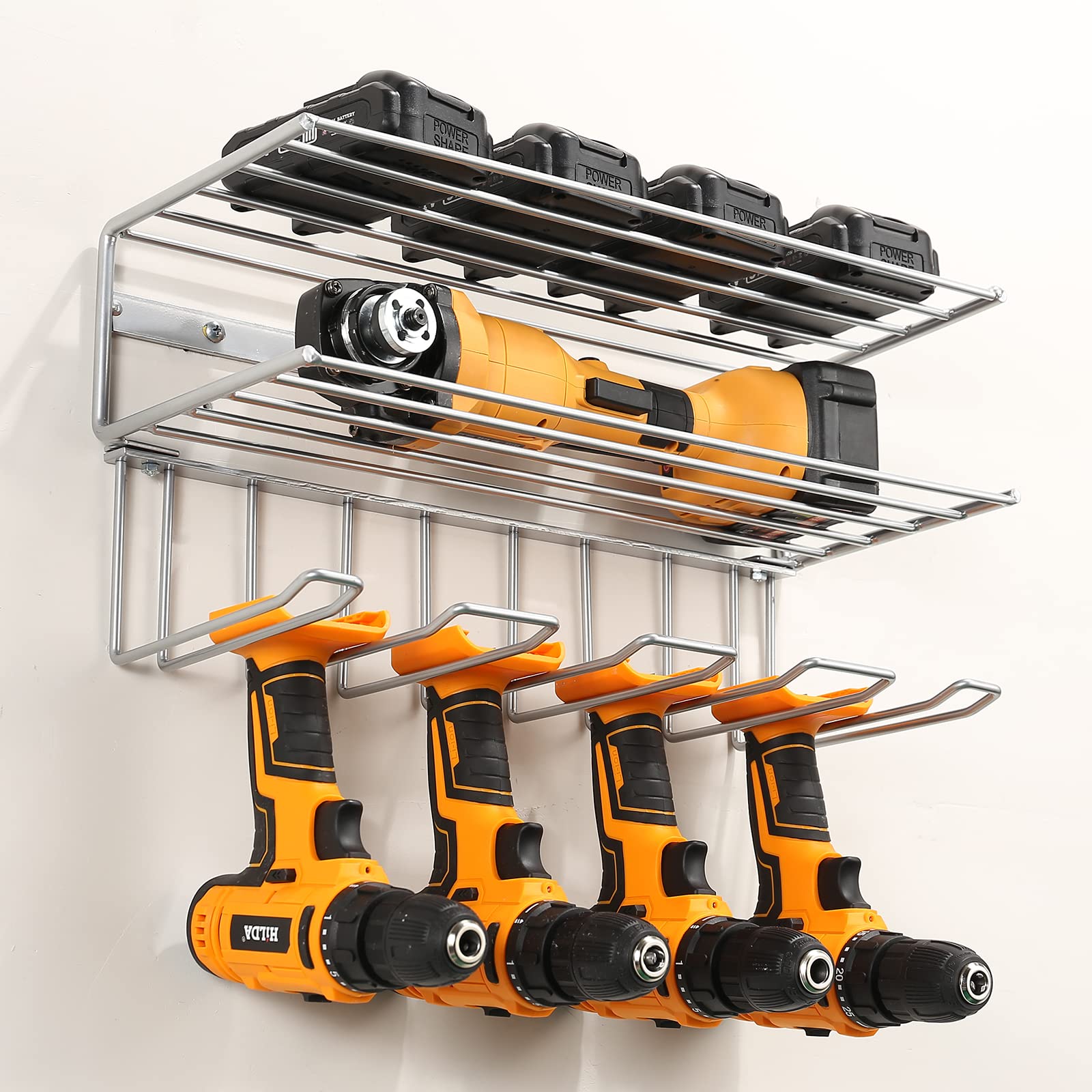 Scaffale Angolare AREBOS Set 3 - Capacità 875kg, Montaggio A Innesto - In Metallo, Per Garage E Cantina - Foto 4