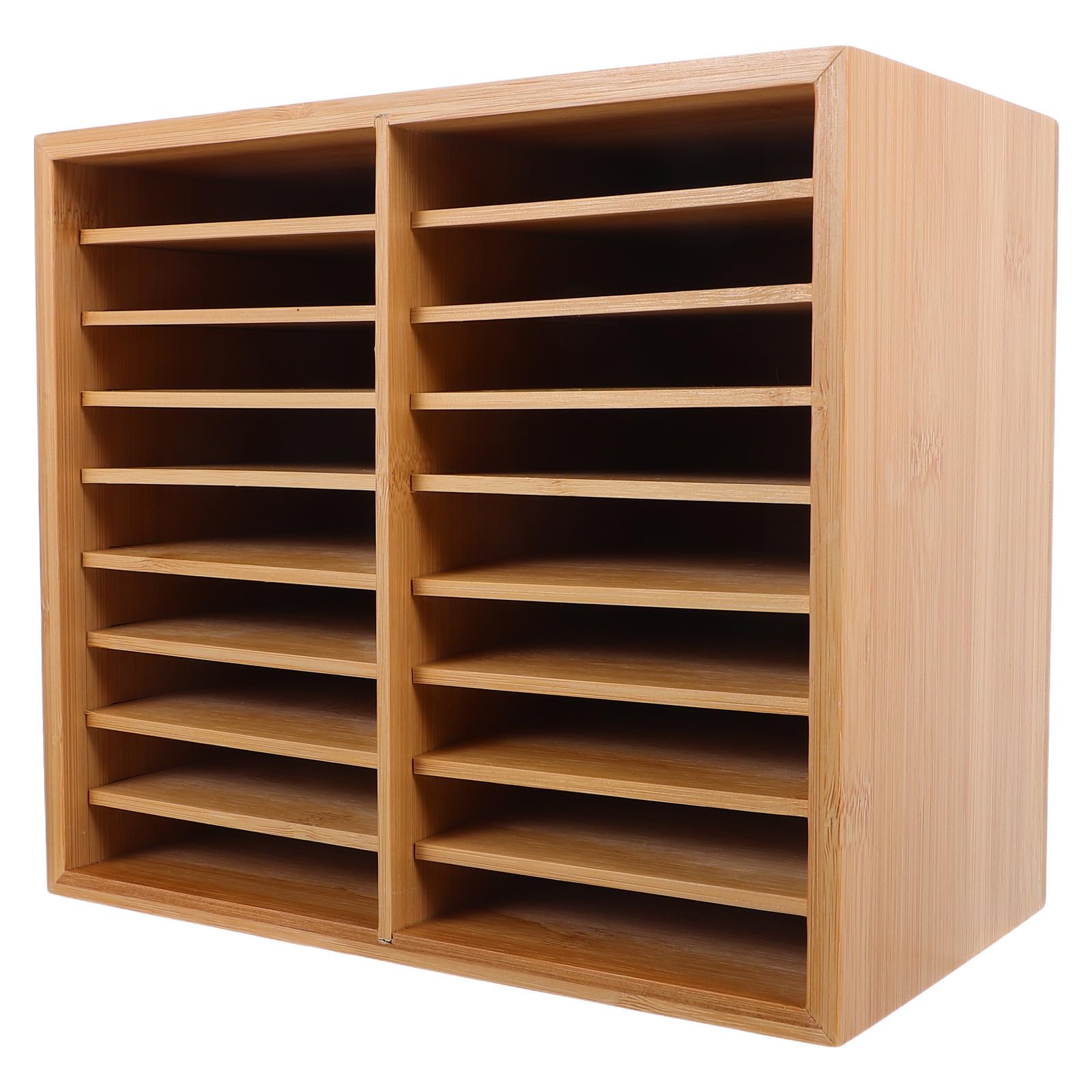 GALPADA Organizador de Cintas de Casete de Bambú 18 Ranuras