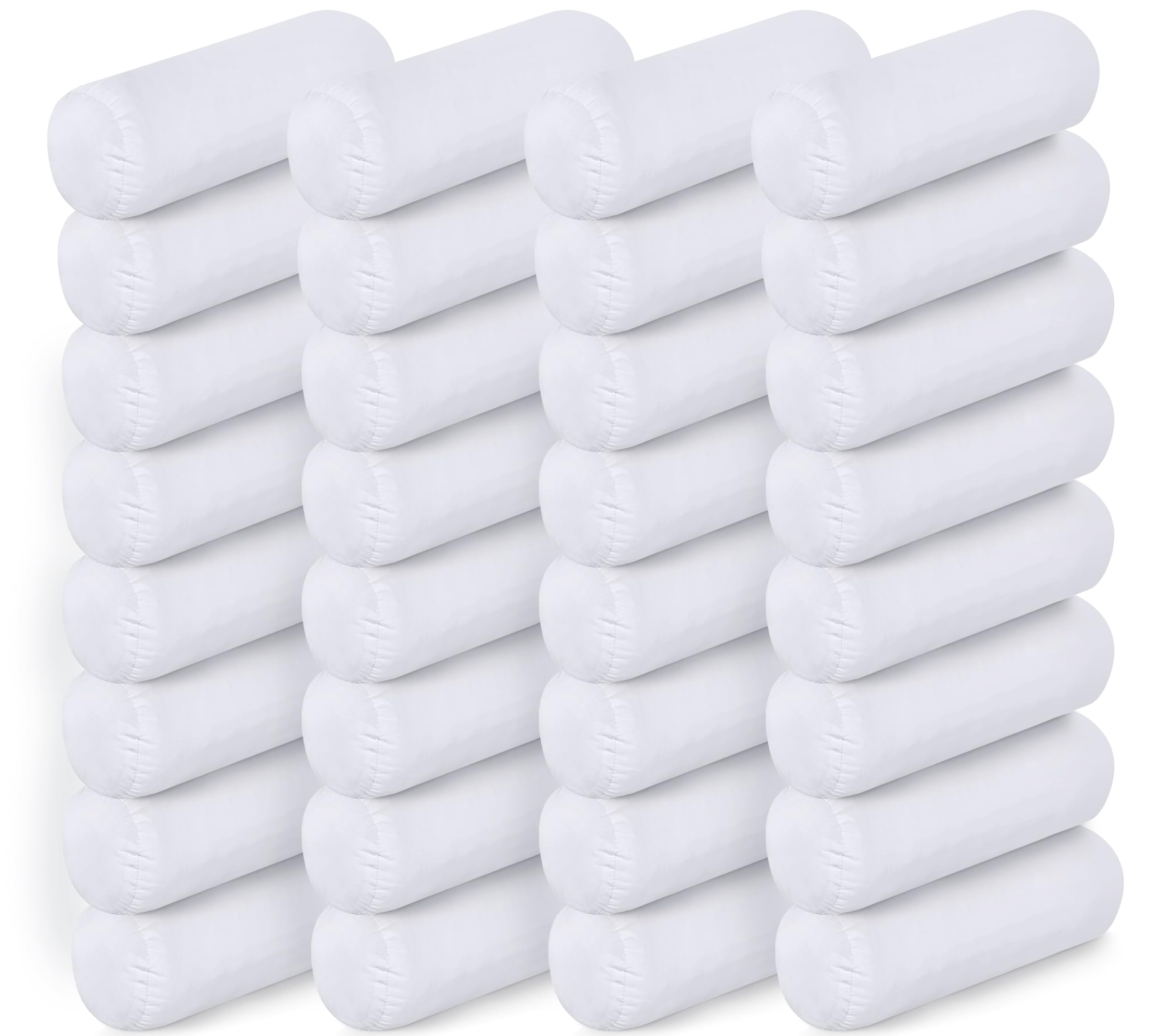 Utopia Bedding Pillow Roll Support Pillow, Hollowfibre Bolster Cushion (32, white, 15x40 cm)