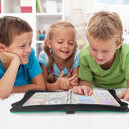 Vista 31 de Carpeta TONESPAC de 900 tarjetas de 9 bolsillos compatible con tarjetas de fútbol, tarjetas deportivas, para tarjetas intercambiables, funda