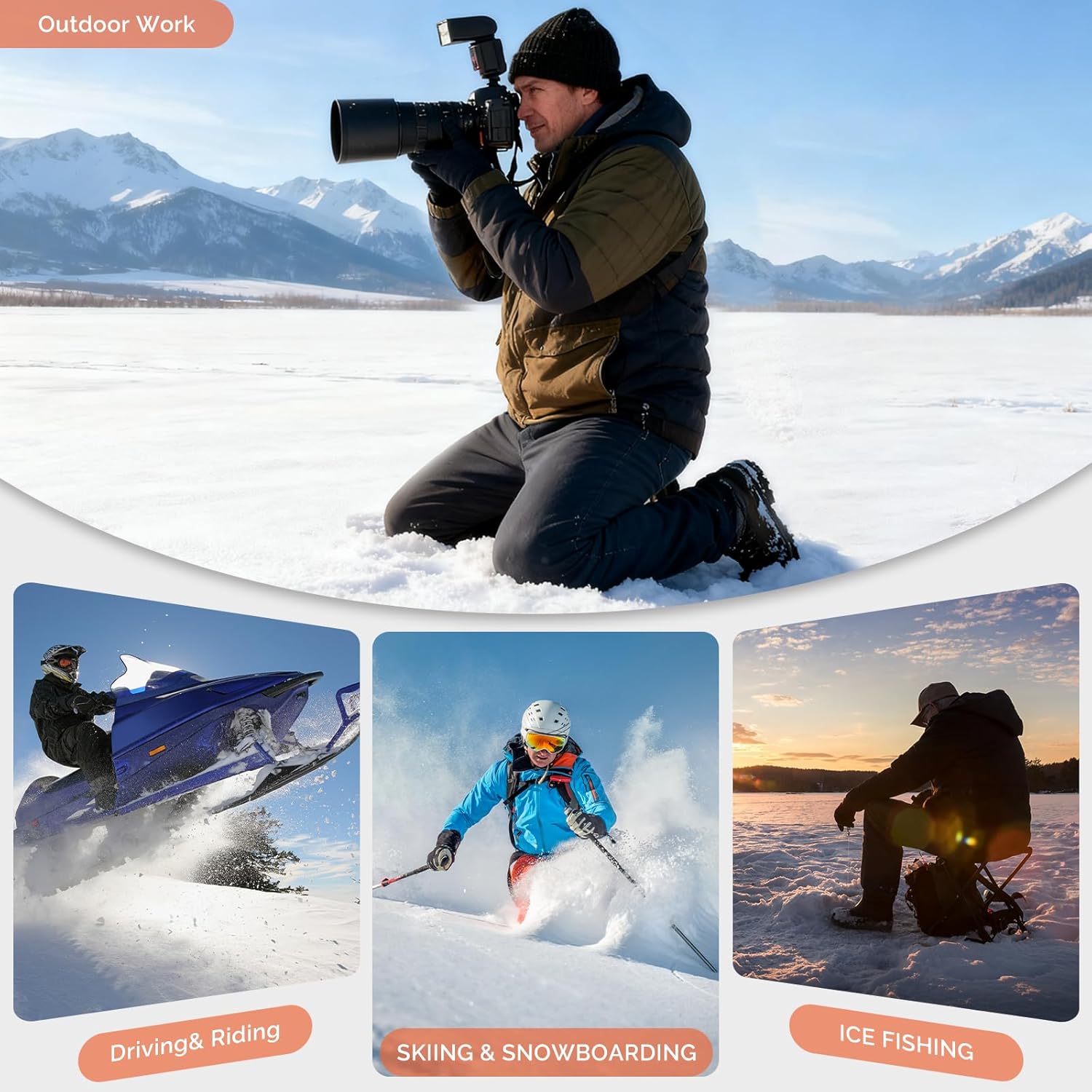 Savior Heated Glove Liners for Men Women,APP Smart Electric Gloves,Rechargeable,Suitable for Driving,Typing,etc. - Image 5