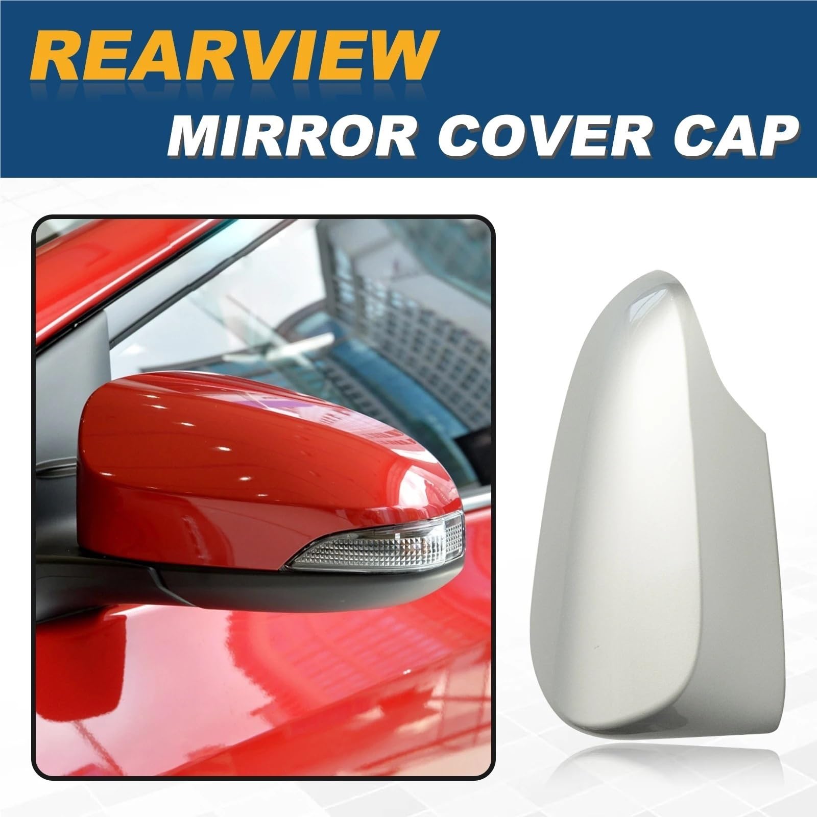 Auto Spiegelkappen Für Toyota Für Corolla 2014-2019 8794502930 | 87915-02930 Tür-Rückspiegel-Abdeckkappe, Gehäuse-Schutzabdeckung(White Left)