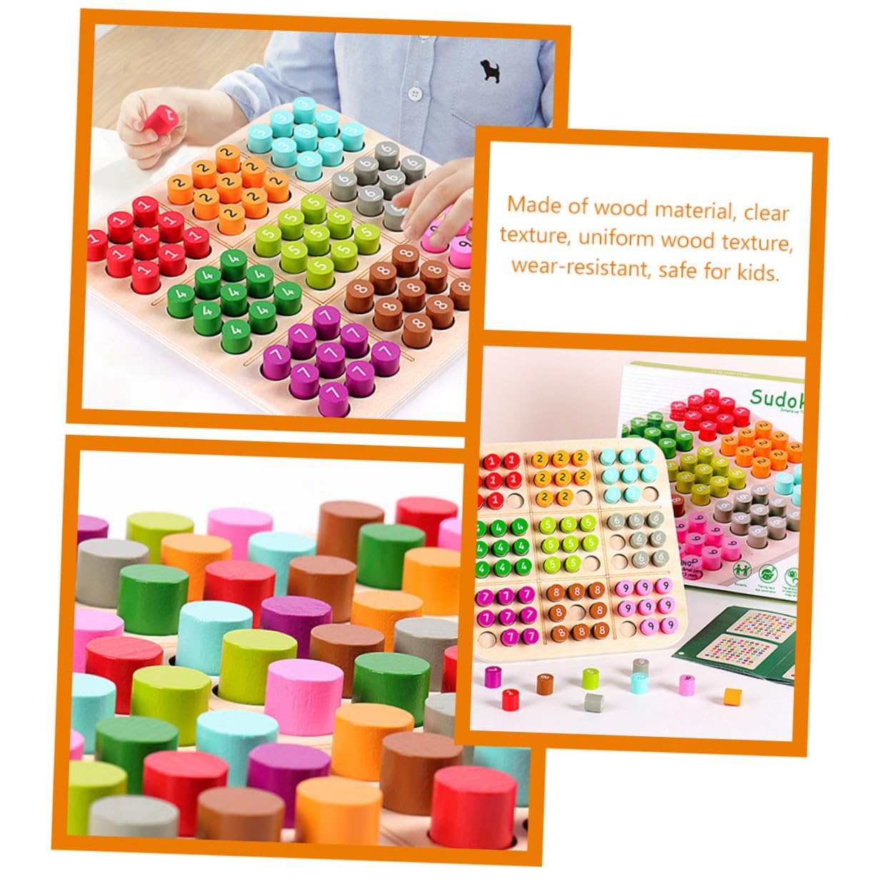 Brettspiel Denkspiel Spiel Entwicklung Sudoku für Intellektuelle Kinder Pädagogisches Holz mit Holzspielzeug Geeignet für Gruppen und Einzelspieler
