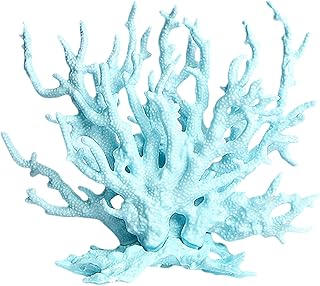 COYOUCO Coral Decor Artificial Coral Ornament Underwater Coral Plants Decorations Craft Resin Aquarium Coral Plants Fish Tank Tabletop Decoration,Blue