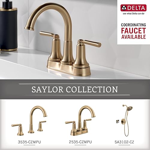 Miniatura 6 de Delta Saylor 73518-CZ - Toallero de 18 pulgadas para baño, color bronce champán, toallero de pared para baño, soporte para toallas de pared