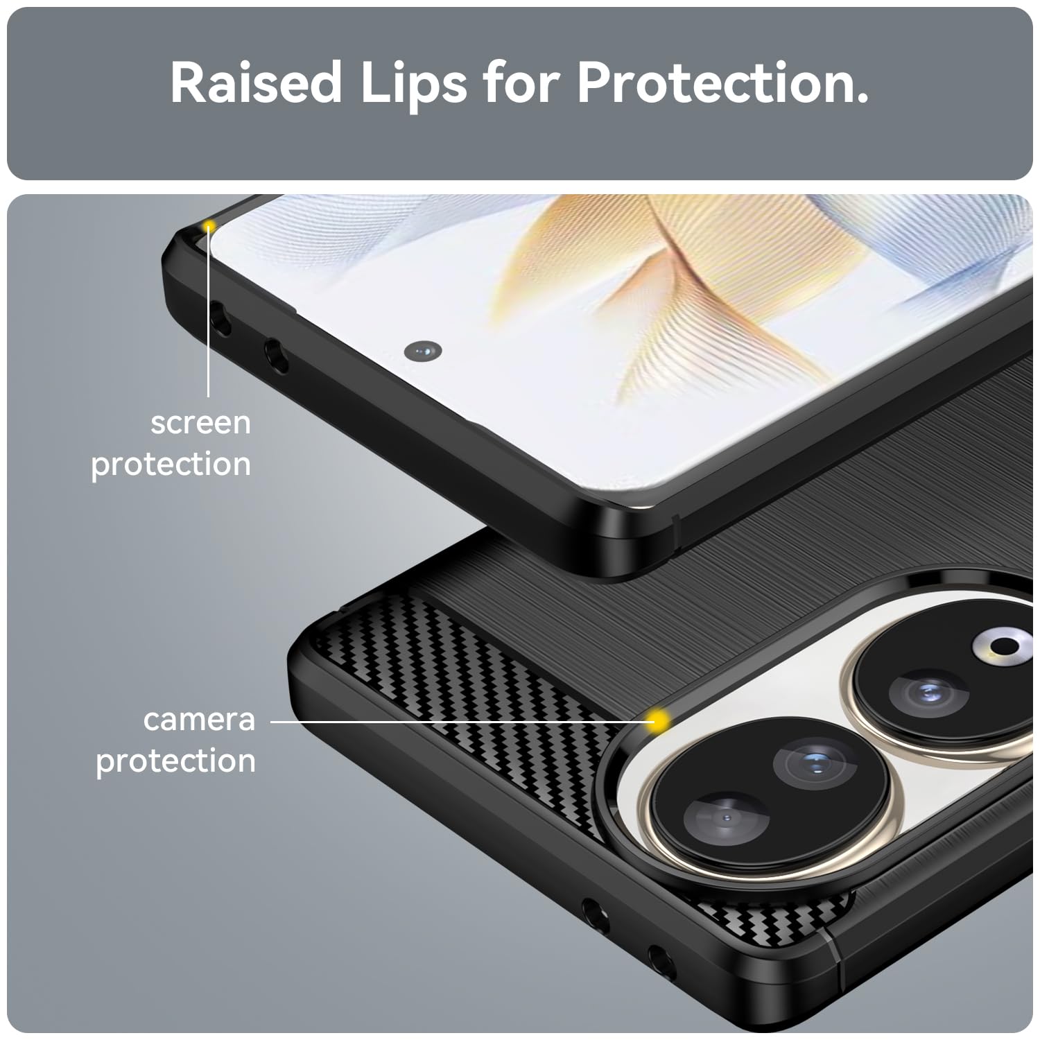 ELECTRO-WEIDEWORLD Custodia Cover per Honor 90 Lite, Ultra Sottile Morbida in Silicone Custodia per Honor 90 Lite, Nero