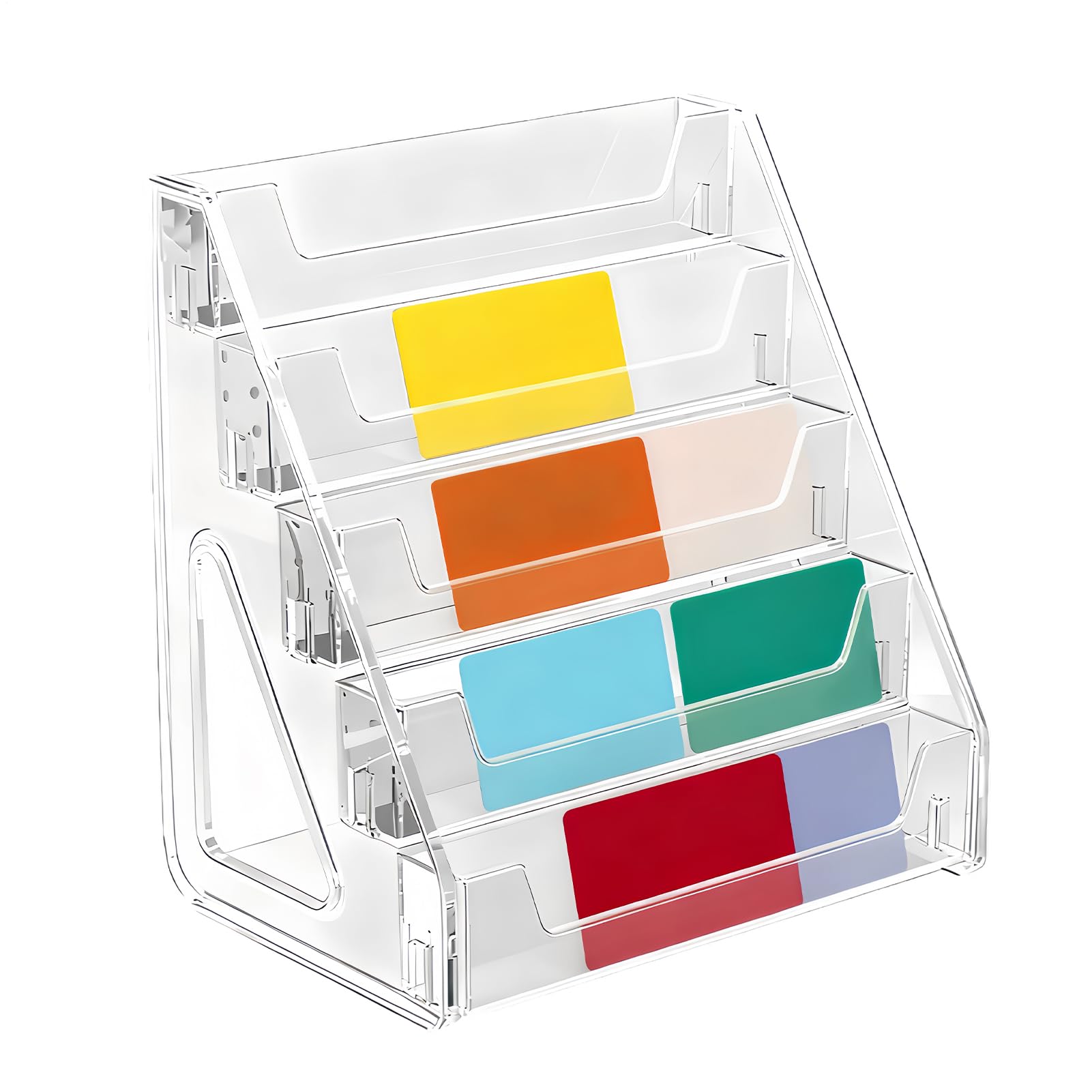 Étagère À Cartes Transparente en acrylique premium pour stands et bureaux de prestige