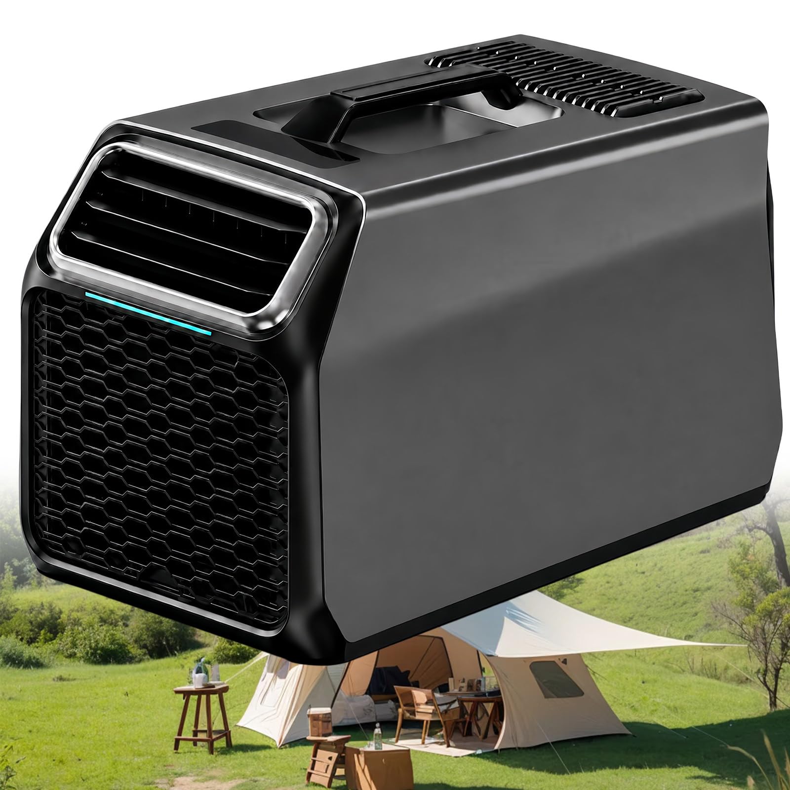 SHUMIAO 5000 BTU Portable Air Conditioner for RV, 1400W 3-in-1 Tent AC Unit with Quiet Sleep Mode & Dehumidifier, Compact Travel Air Conditioner for Camping, Dorm, Truck, Picnic, Hotel