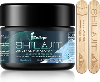 Shilajit Natural Purified Himalayan Shilajit Resin - Full of Fulvic Acid & Trace Elements, Vegan, Replenish Energy and Immune Support, 30 Grams for Two Months (Pack of 1)