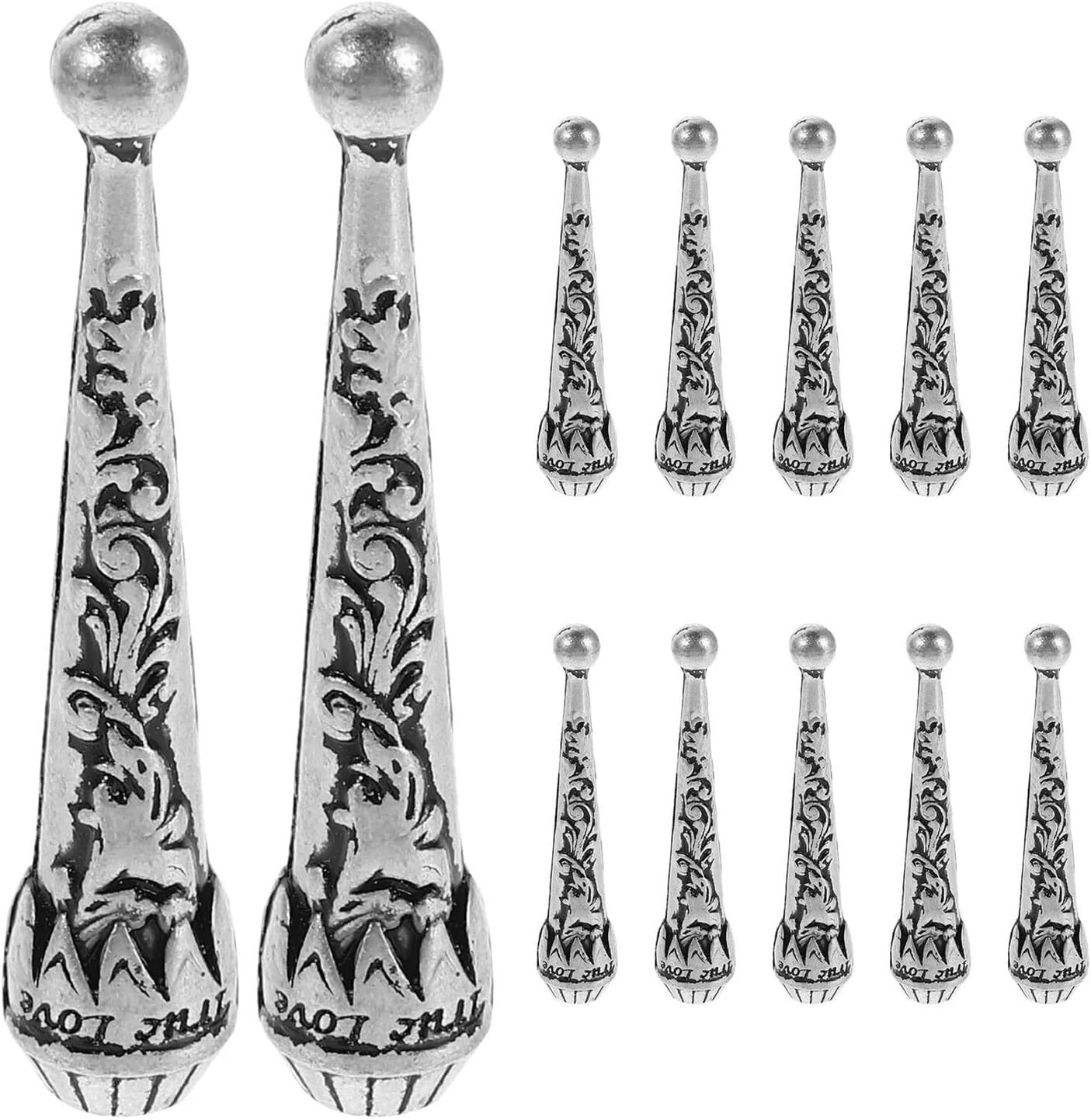 Bolo Tie Making Kit 24 Pcs Tips Metal Replacement Cord Ends DIY Bolo Making Supplies Decorative Tie Accessories Vintage End Caps