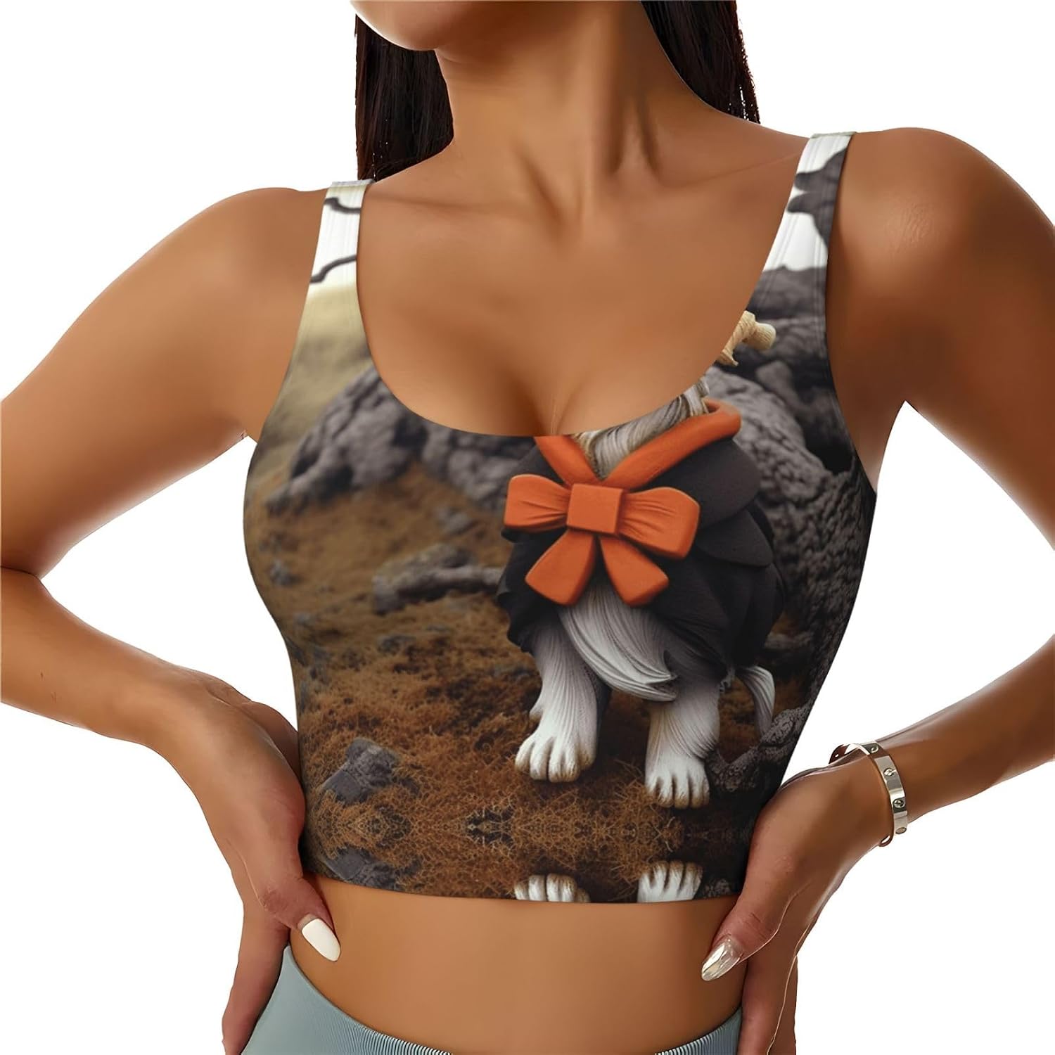 Fantastic Cute Dog Women's Sports Bras - High Support Workout Tops for Women, Yoga Sports Bra, Bralettes with Support