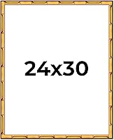 Vista 244 de Poster Palooza Marco de madera maciza de bambú dorado de 12 x 8 pulgadas con acrílico UV, respaldo de tablero de espuma y accesorios para colgar