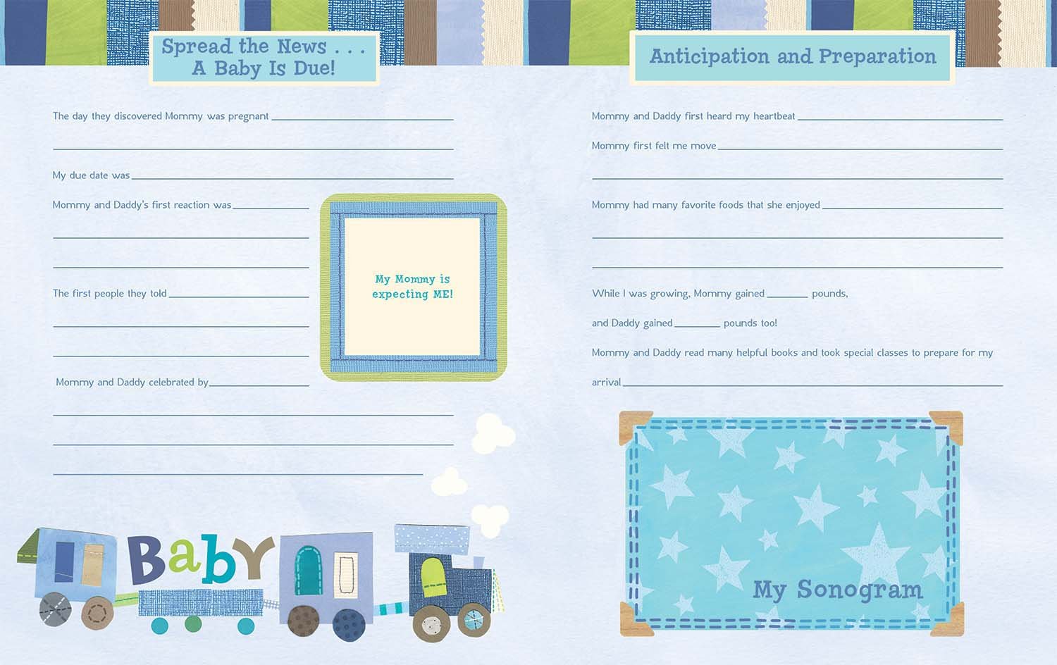 C.R. Gibson First 5 Years Loose Leaf Memory Book, Record Memories and Milestones on 64 Beautifully Illustrated Pages - Boy Oh Boy