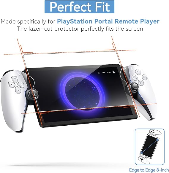 ivoler 2-Pack Screen Protector Tempered Glass for PlayStation Portal Remote Player 8 inch 2023, Transparent HD Clear Anti-Scratch Screen Protector for PlayStation PS Portal Remote Player 8.0''