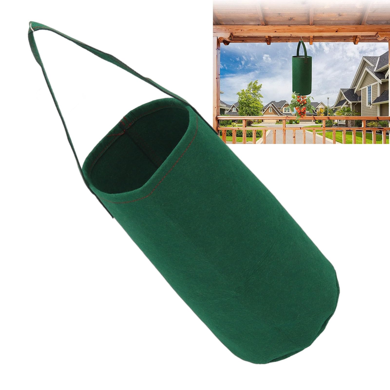 TOPINCN Paquete de 4 Macetas Al Revés, Bolsas de Cultivo para Plantar Tomates y Fresas para Colgar en el Jardín, Bolsa para Colgar Verduras Al Revés