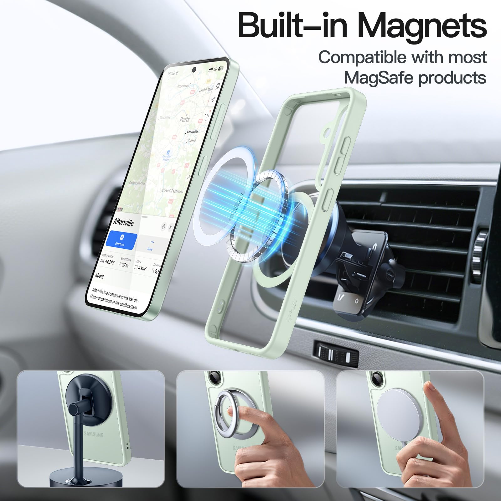 Amazon.com: JETech Magnetic Case for Samsung Galaxy S25 Plus, Mint