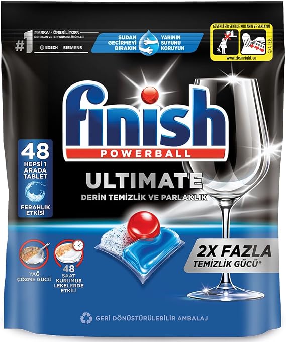 Finish Ultimate 48 Capsule Dishwasher Detergent Tablet (1 x 48 Capsules)