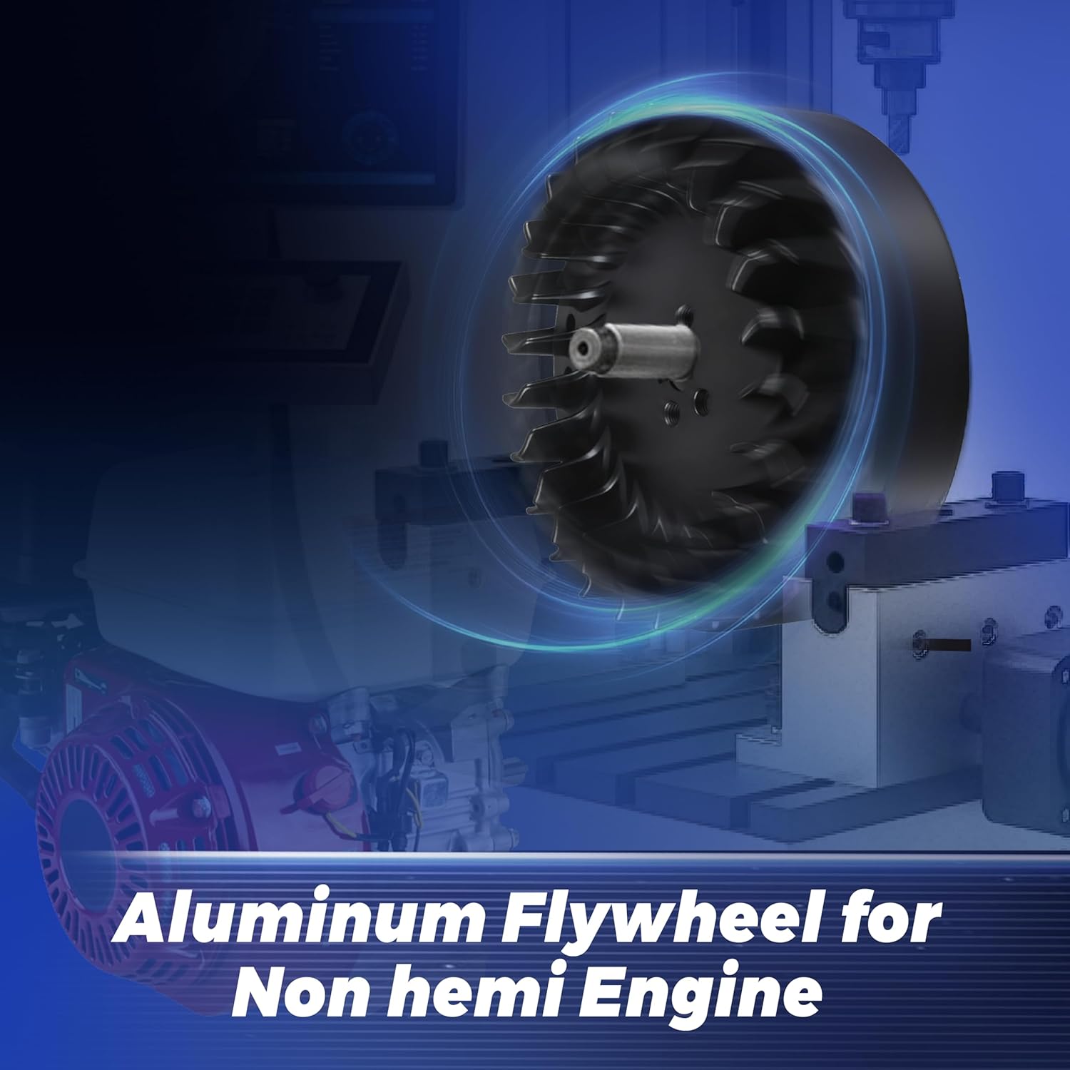 Aluminum Flywheel for Predator 212cc Non-hemi Engine, Performance Upgrade Parts fit Honda GX160 GX200 Mini Bike Go Kart, Lightweight Racing Flywheel Accessories