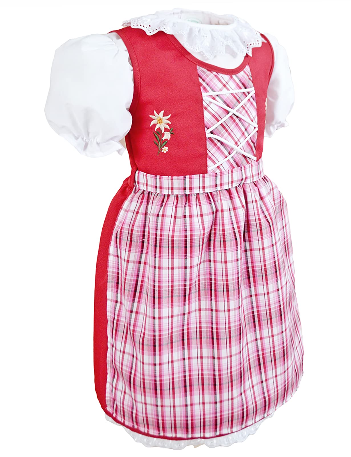 Schrammel Dziecięcy dirndl dziewczęcy dirndl haft szarotka