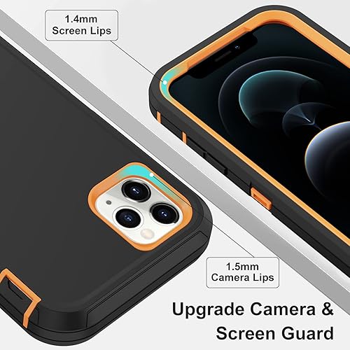 Miniatura 4 de Stroson for iPhone 12 Case, iPhone 12 Pro Case, with Screen Protector Belt Clip Holster, Heavy Duty Shockproof Protective Cover Full Body Dropproof