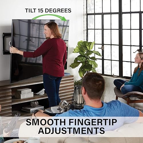Miniatura 5 de SANUS Soporte de pared extragrande para TV giratorio e inclinable, diseño universal premium para televisores de 37 a 90 pulgadas con protector