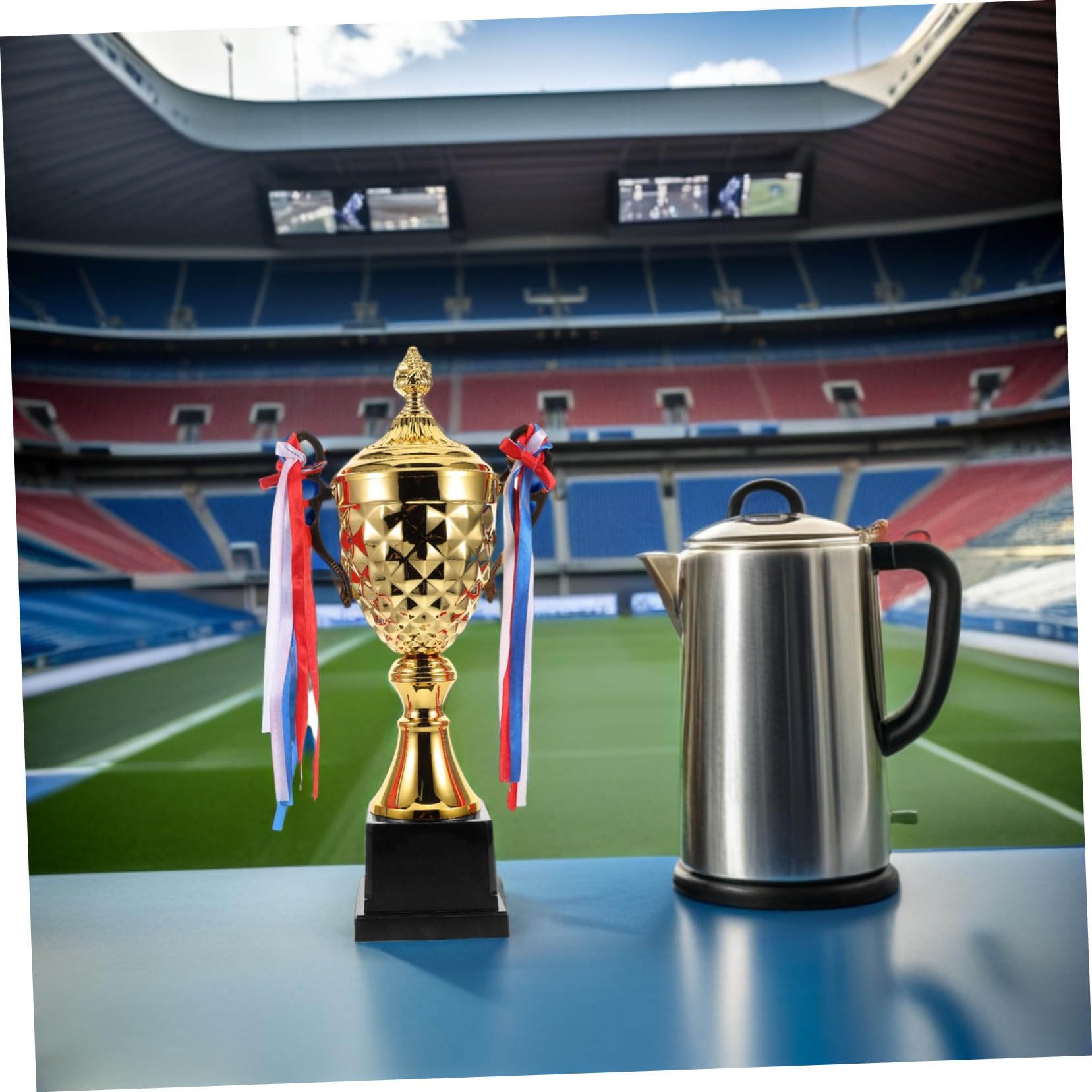 Eleganter Goldener Siegerpokal aus Metall mit Klassischer Form für Sportwettkämpfe und Vielseitige Auszeichnungen Langlebig und Moderates Gewicht für Athleten