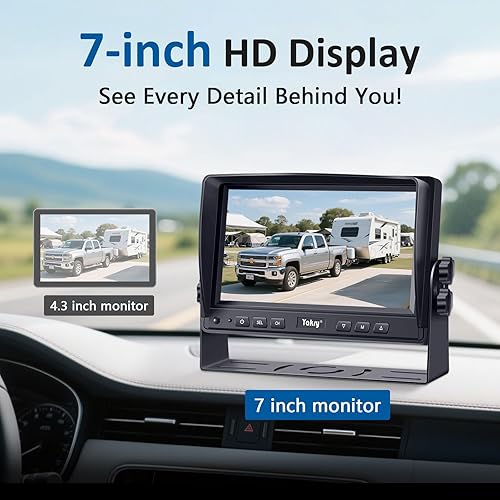 Miniatura 22 de Cámara de respaldo HD 1080P para automóviles, camiones, SUV, caravanas, visión nocturna, impermeable, gran angular, fácil instalación, incluye