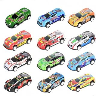 12PCS Pull Back Cars, Mini Toy Cars for 3+ Year Olds Boys Girls, Durable Collectible Cars for Birthday Parties, Classroom Rewards, Random Colors, Compact Size