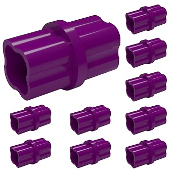 FORMUFIT F034ICO-PU-10 Internal PVC Coupling, Furniture Grade, 3/4" Size, Purple Pack of 10