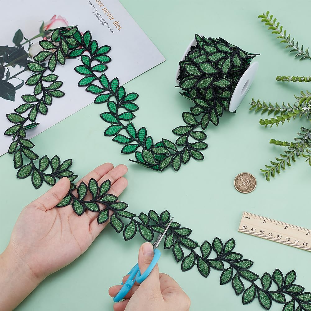 PH PandaHall 4 Styles Dentelle Garniture Avec Pompon 9m Blanc