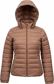 Jaqueta Feminina Bobojaco Puffer Com Capuz Nylon De Frio
