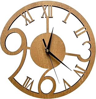 Rizalit Wood Wall Clock Artistic Modern Classic Style Unique Design 11.5...