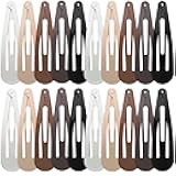 30 Pieces 3.1 Inch Large Metal Snap Hair Clips Nonslip Barrettes Women Hair Accessories (Five Color)