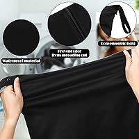 Vista 3 de Shappy 2 piezas de bolsa grande de lavandería para viajes, lavable, impermeable, para ropa sucia húmeda y seca, para baño y ejercicio (negro sólido)