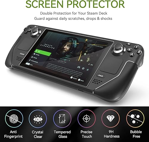 Miniatura 8 de ivoler Paquete de 2 protectores de pantalla de vidrio templado diseñado para cubierta de vapor de 7 pulgadas con marco de alineación transparente HD