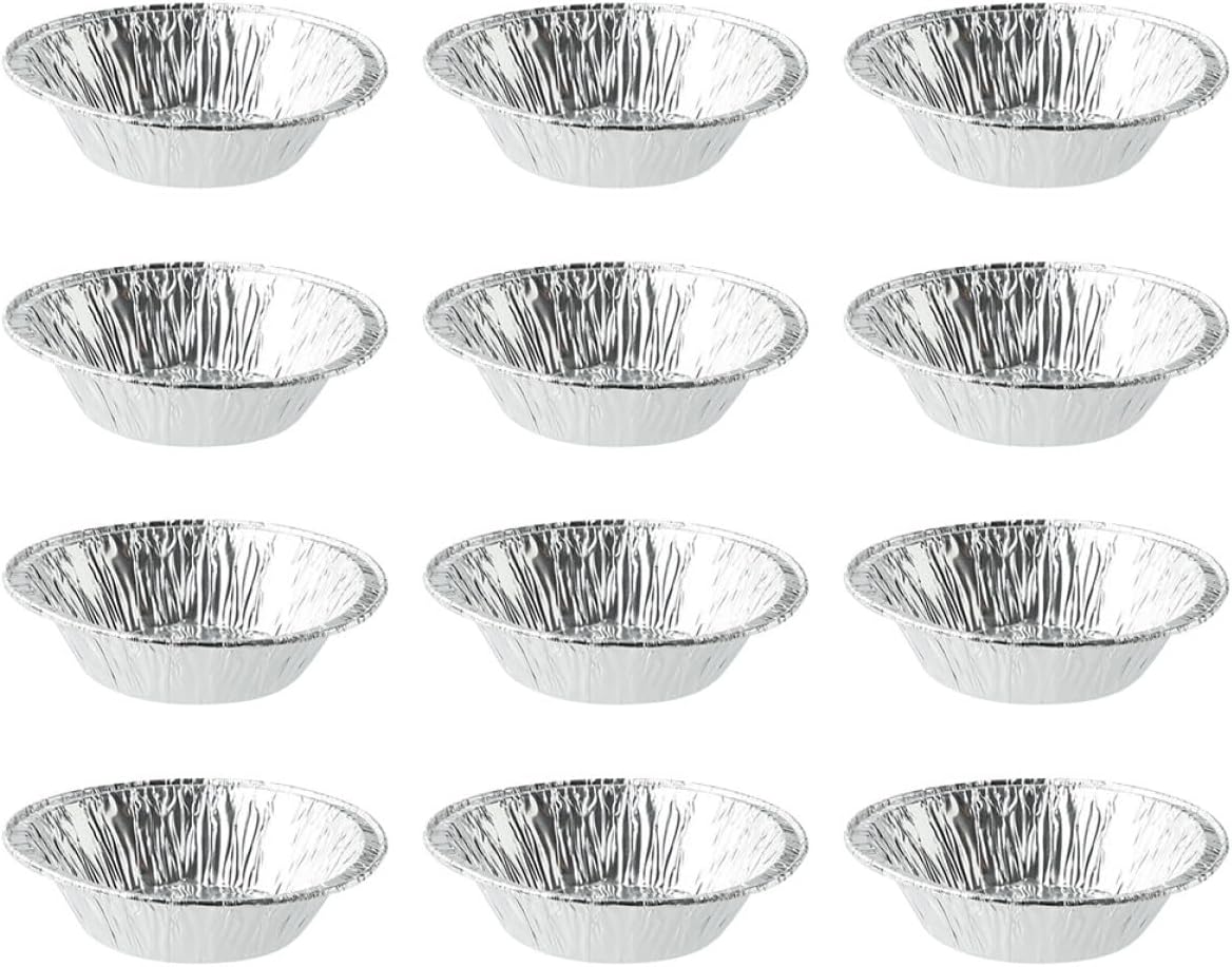 Disposable Egg Tart Baking Molds 8cm round Foil Cups 500pcs, Aluminum Tinfoil Tart Pans for Kitchen Baking and Muffin Bakery Use