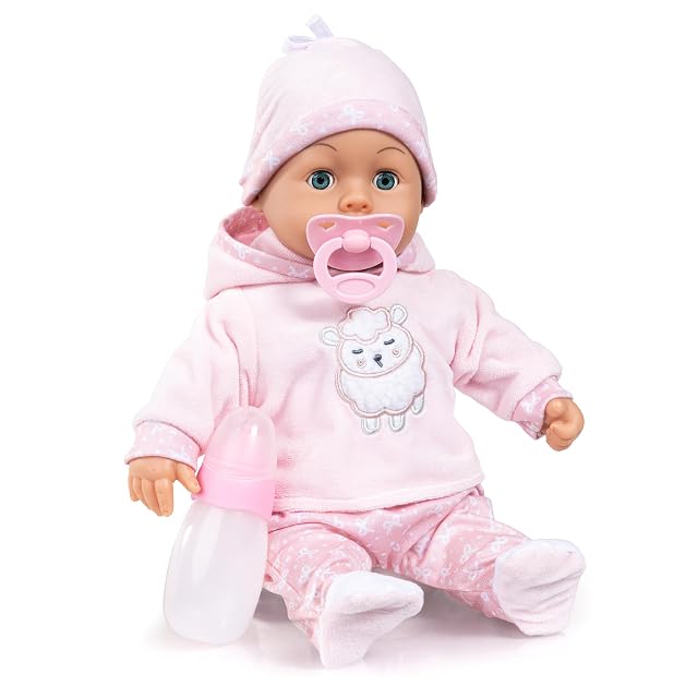 Bayer Design Muñeca, Habla 24 Sonidos de bebé, 38 cm