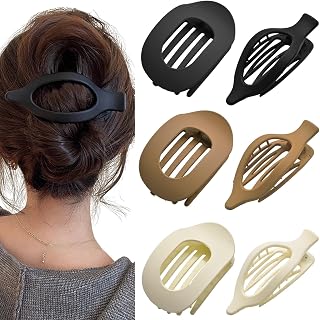 Flat Claw Clips for Women, Large Duckbill French Hair Clips, 6 Pack Non-Slip Matte Hair Accessories for Thick & Thin Hair