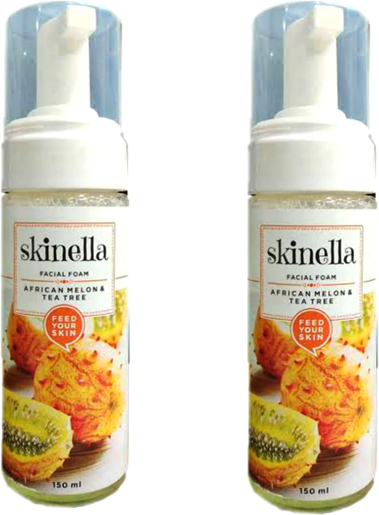 Skinella Facial Foam with African Melon & Tea Tree for Reduce Acne Scar, Smooth and Clear Skin 150ml (pack of 2)