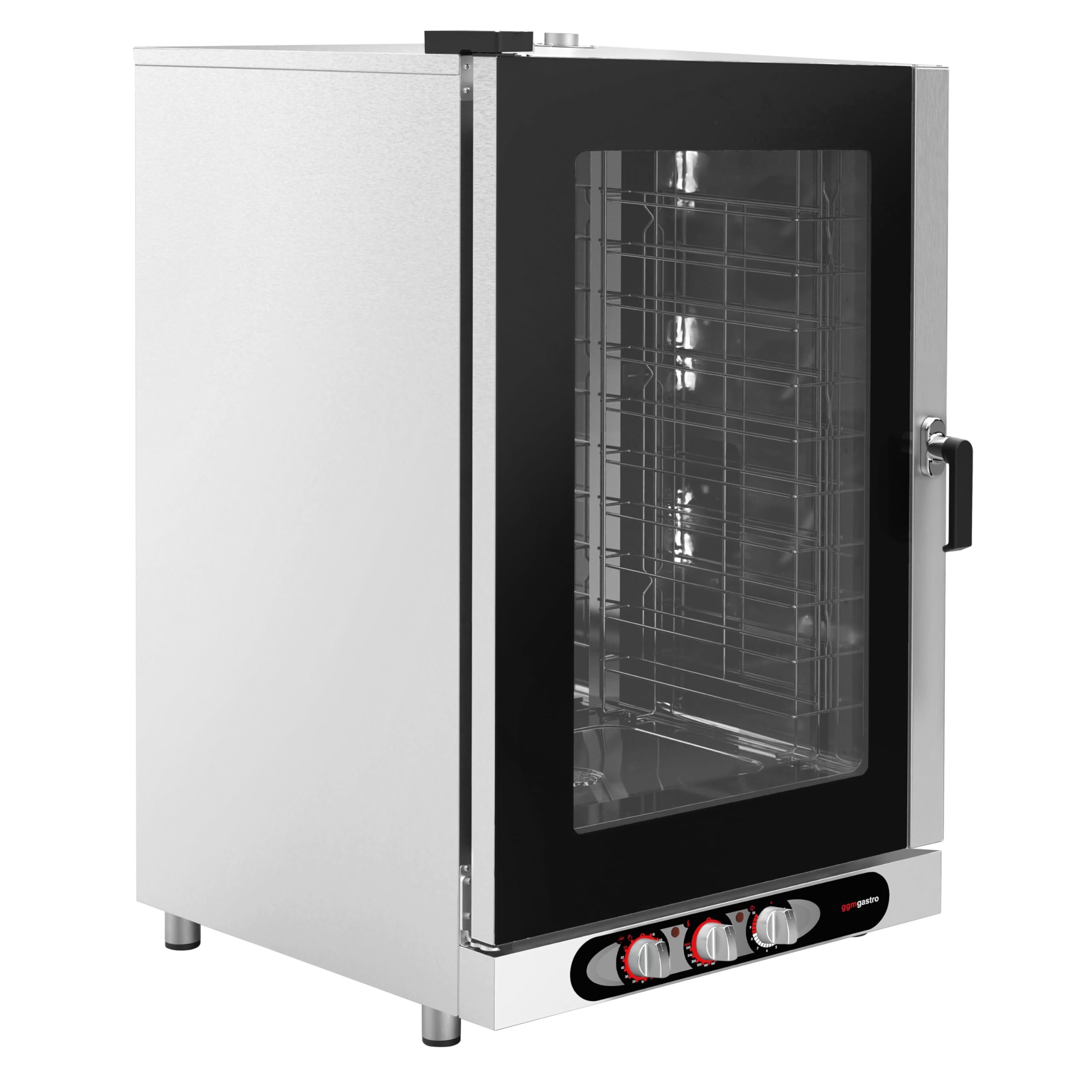 GGM Gastro Kombidämpfer 10x GN 1/1 manuell | robuste Edelstahlbauweise, vielseitige Speisenzubereitung, einfache Reinigung durch abgerundete Ecken, hohe Effizienz