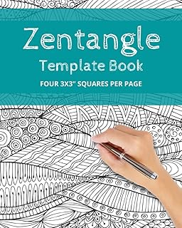 Zentangle Templates | Square Templates for Zentangles | 4 Sq