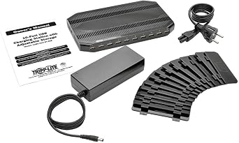 10-Port USB Charging Station with Adjustable Storage, 12V 8A (96W) USB Charger O