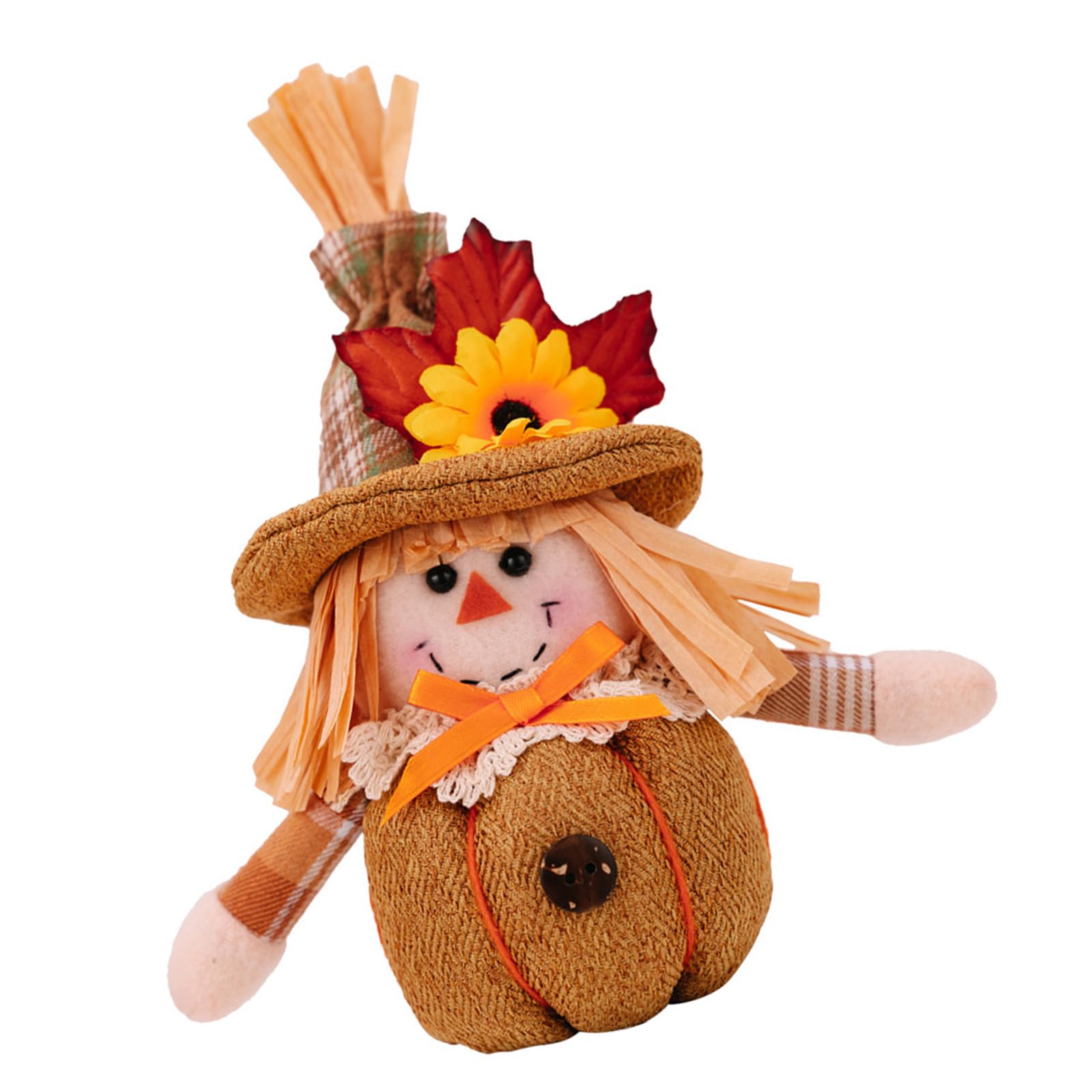 Tsophreniq And Autumn Scarecrows Plush Dolls Thanksgiving Harvest Holiday Hanging Ornament Decors for Home and Harvest Scarecrows Hanging Ornament