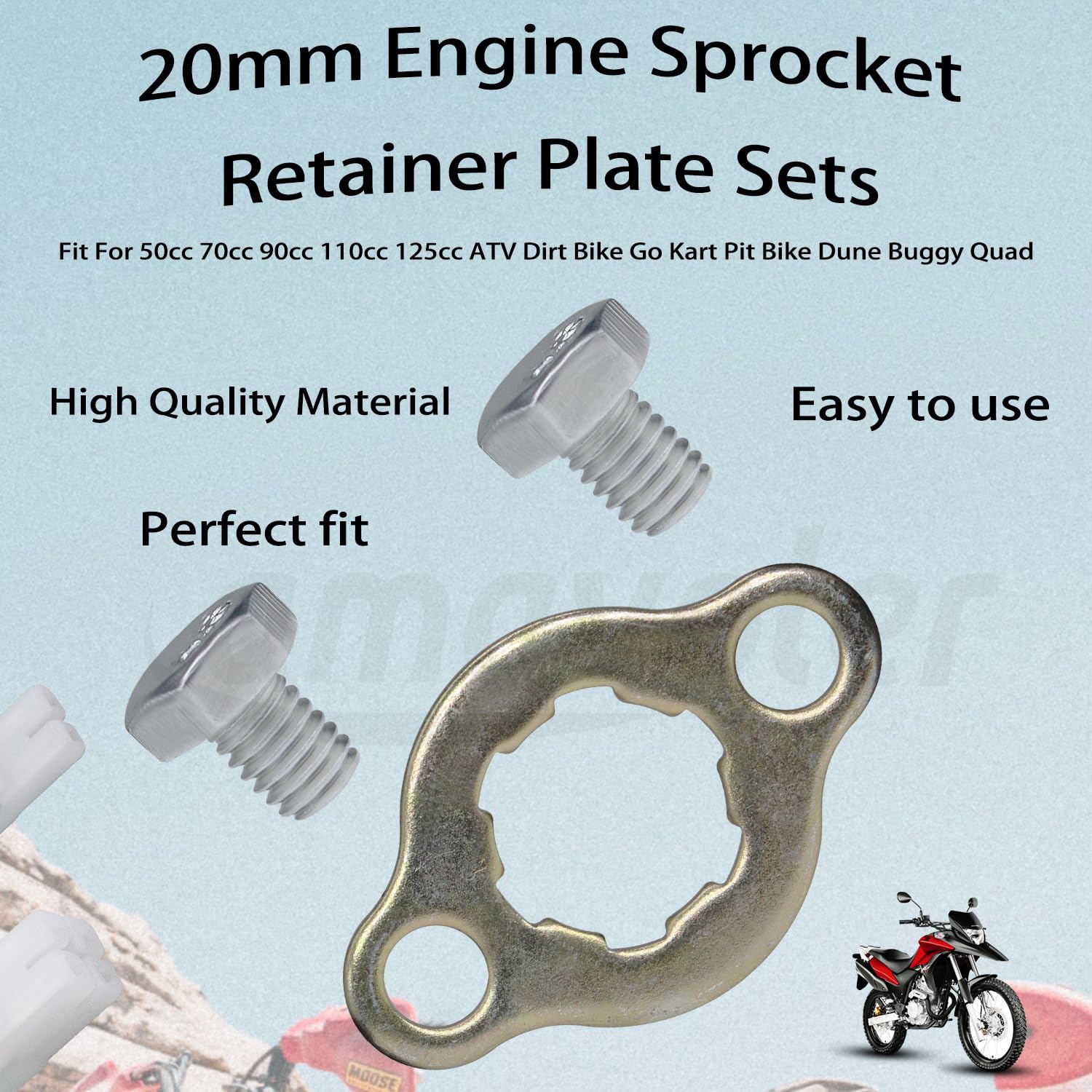 Dirt Bike Plate GOOFIT 17mm Engine Sprocket Retainer Plate Sets For ...