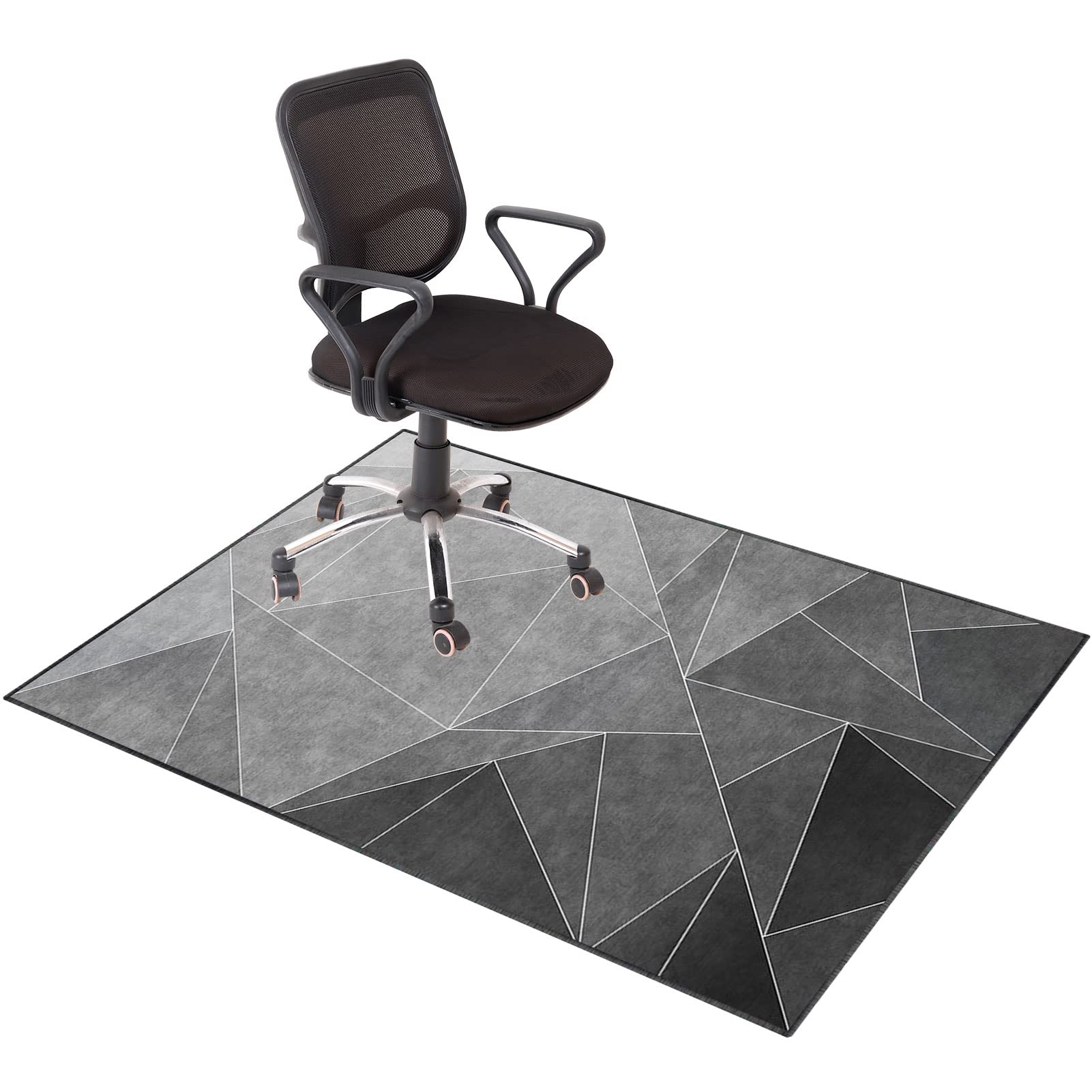 EYZO 90 × 120 cm Chair Mat For Carpeted Floor, Gaming Chair Mat, Office Chair Mat, Multi-Purpose Carpet Protector, Desk Chair For Carpeted And Hardwood Floor, Protects Floors, Non-Slip Soundproofing